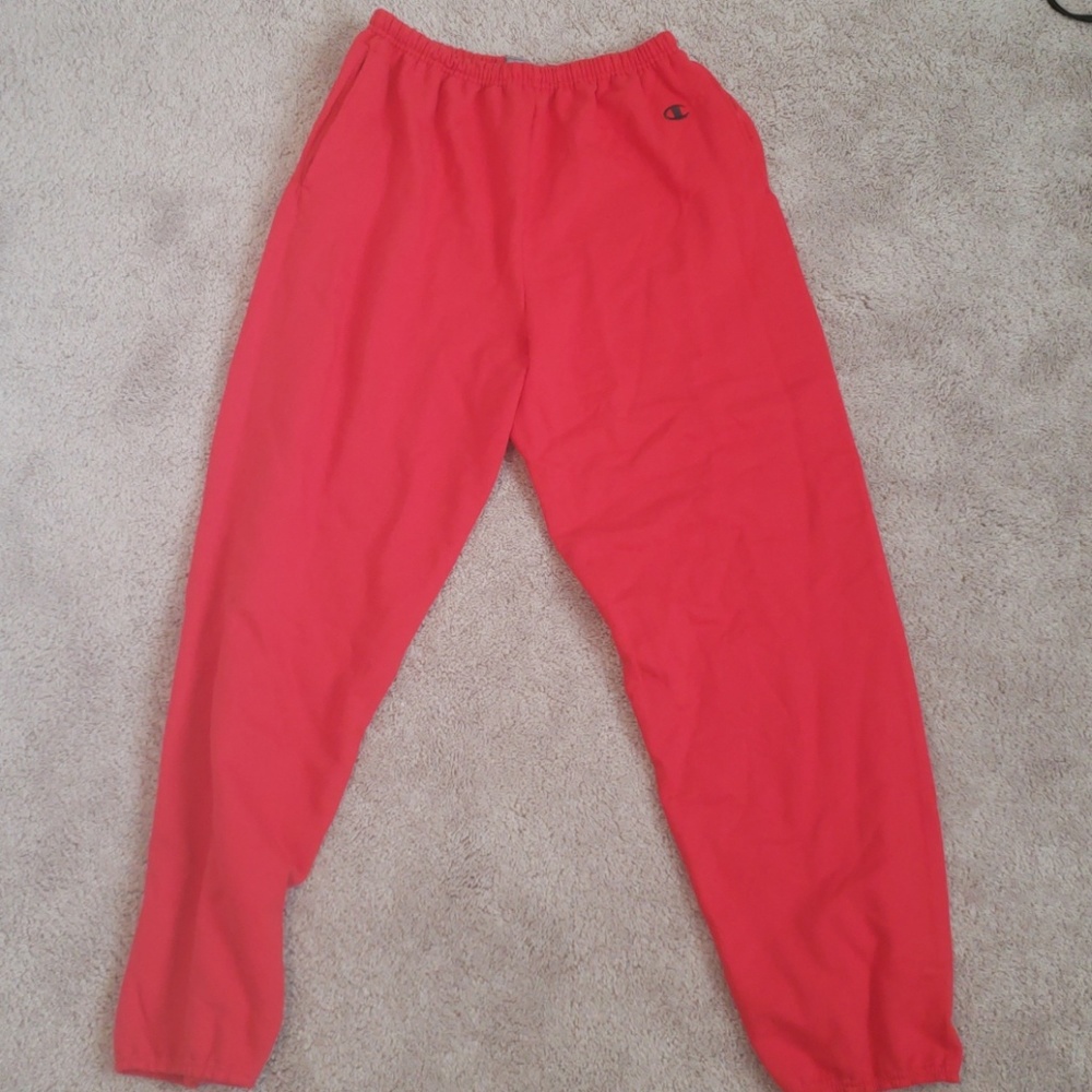 Red Champion Sweatpants